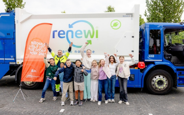 Renewi zet zich in voor verkeersveiligheid tijdens Nationale Blijf uit de Dode Hoek Dag